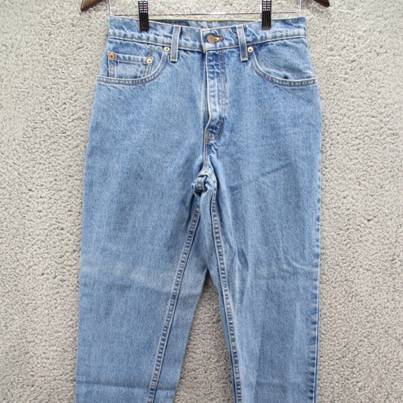 Vintage Levis 550 Relaxed Fit Mom Jeans Juniors 7 Short Tapered High Rise USA - Picture 1 of 14